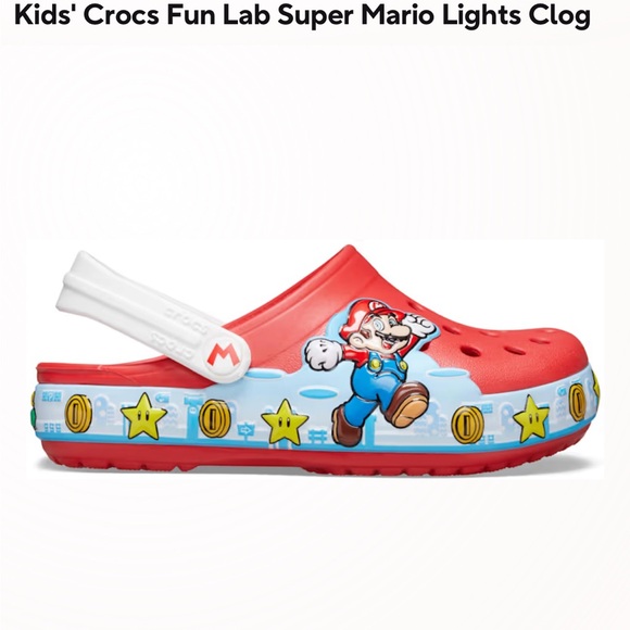 CROCS Super Mario Red and Blue Clogs - Picture 1 of 8